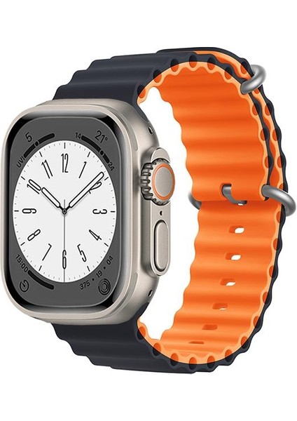 Apple Watch 38-40-41MM Krd-28 Ocean Çift Renkli Siyah Kordon fiyatları
