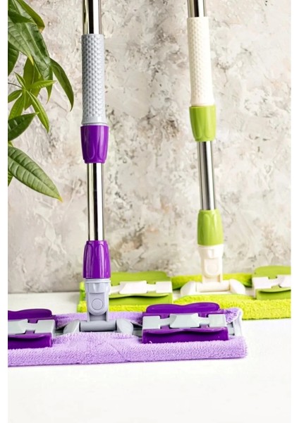 Berdina Home Sihirli Teleskobik Mop Multi Fonksiyonel Ayarlanır Mikrofiber Mop Paspas Ev Bakım ve Temizlik Seti