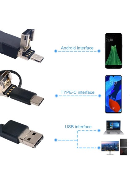 Çift Lensli Wifi Endoskop Yılan Kamera Sert Kablo 10 mt Hd Görüntü Tüm Telefonlara Uyumlu