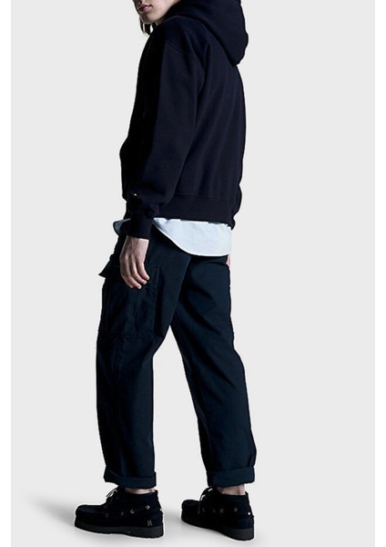 Nakışlı Pamuklu Regular Fit Kapüşonlu Sweat Erkek Sweat MW0MW33062 Dw5