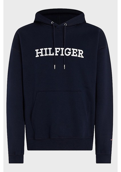 Nakışlı Pamuklu Regular Fit Kapüşonlu Sweat Erkek Sweat MW0MW33062 Dw5