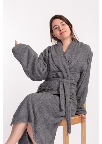 Clasic  Robe Ekstra Yumuşak Lüx Şalyaka Bornoz Pamuklu Unisex