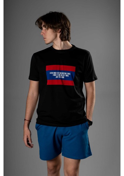 Erkek Same Mistake Siyah T-Shirt