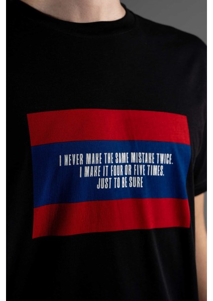 Erkek Same Mistake Siyah T-Shirt