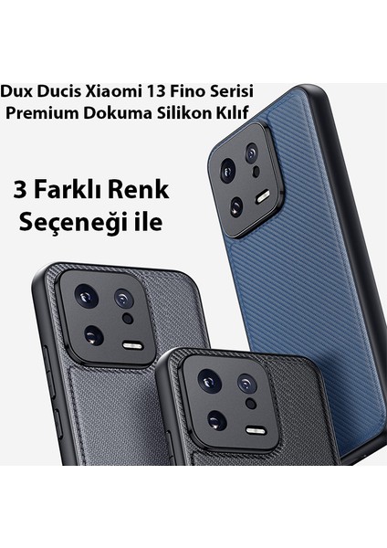 Xiaomi 13 Fino Serisi Premium Dokuma Silikon Kılıf