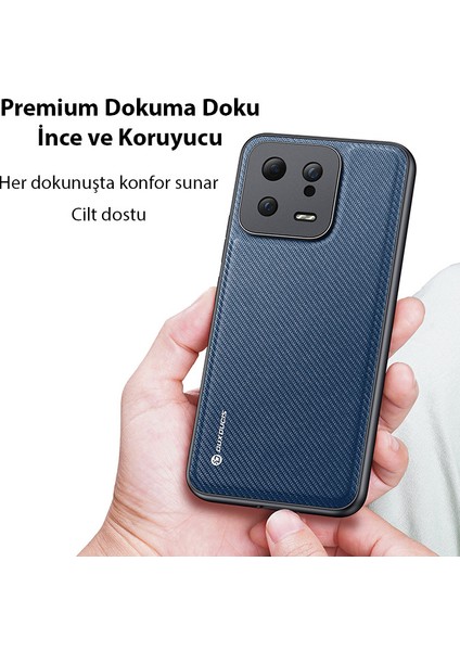 Xiaomi 13 Fino Serisi Premium Dokuma Silikon Kılıf