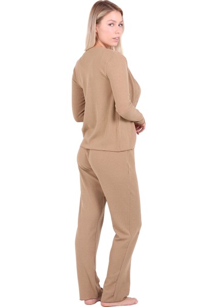 Ribbed Crop 3lü Tk. Camel