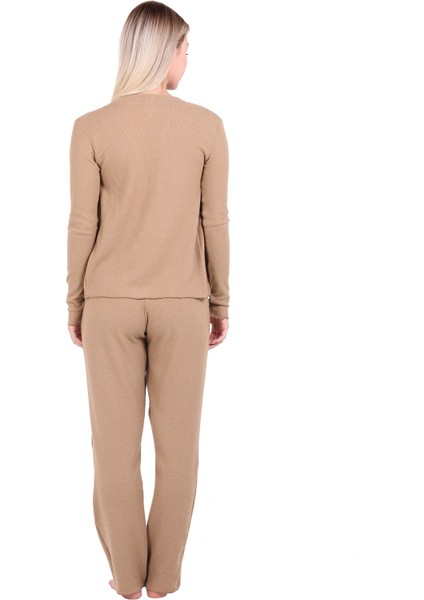 Ribbed Crop 3lü Tk. Camel