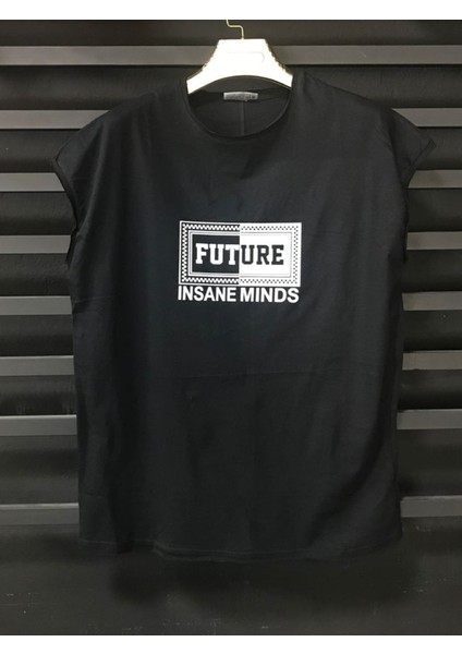 Erkek Kolsuz Baskılı Oversize Tshirt