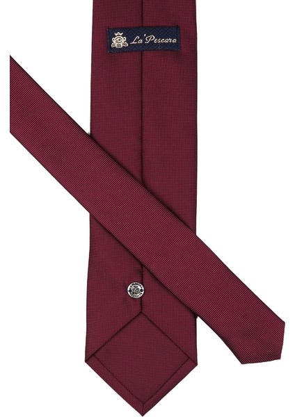Bordo Nokta Desen Mendilli Klasik Kravat KK4151