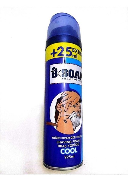 B Soap B'soap Kremli Tıraş Köpüğü Cool 225ML