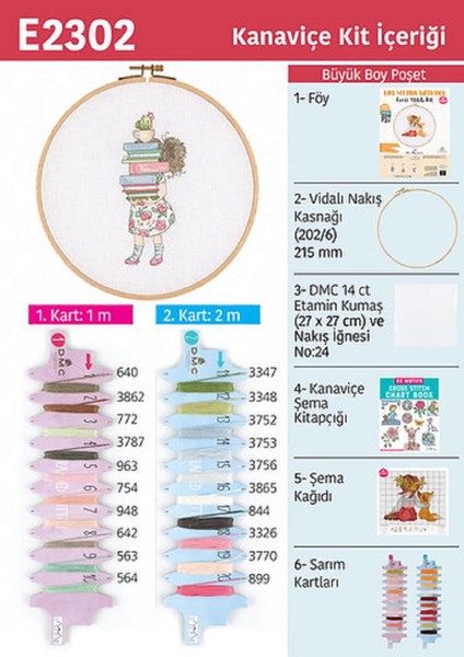 Kanaviçe Ahşap Kasnaklı Kit 21.5 cm