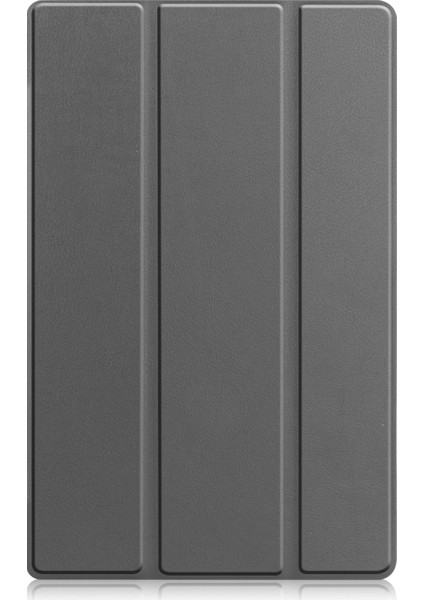 Lenovo Tab M10 Plus 10.6 3rd Gen 2022 Için Deri Tablet Kılıfı - Gri (Yurt Dışından)
