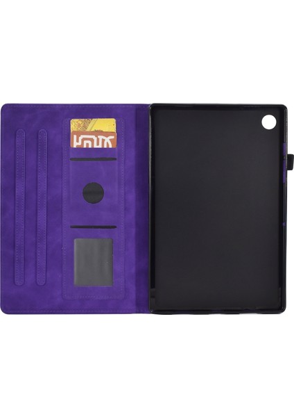 Lenovo M10 Plus Için Deri Tablet Kılıfı - Mor (Yurt Dışından) fırsatları