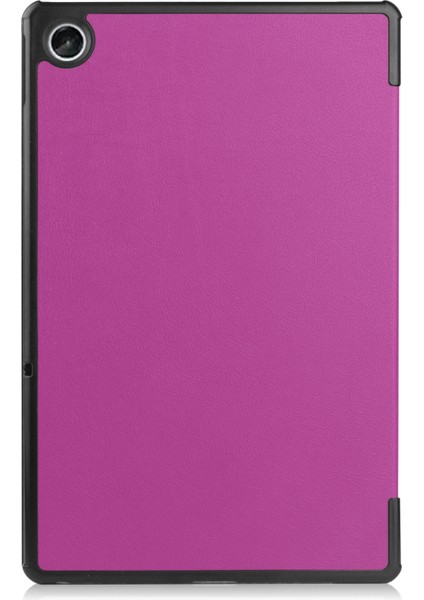 Lenovo Tab M10 Plus 10.6 3rd Gen 2022 Için Deri Tablet Kılıfı - Mor (Yurt Dışından)