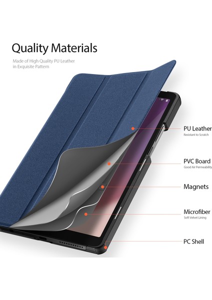 Dux Ducıs Lenovo Tab M9 Için Deri Tablet Kılıfı - Mavi (Yurt Dışından) fiyatları