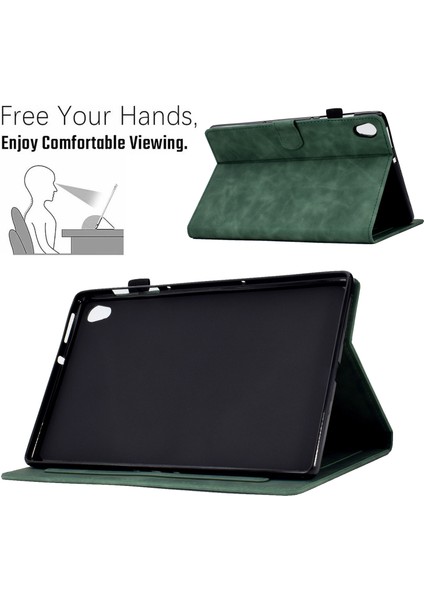 Lenovo Tab M10 Hd Gen 2 Için Deri Tablet Kılıfı - Yeşil (Yurt Dışından) modelleri
