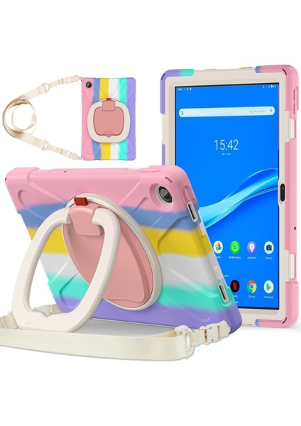 Lenovo Tab M10 Plus 10.6 3rd Gen 2022 Için Deri Tablet Kılıfı - Pembe (Yurt Dışından)