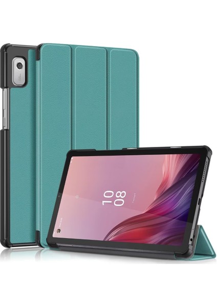 Lenovo Tab M9 TB-310FU Için Deri Tablet Kılıfı - Yeşil (Yurt Dışından)