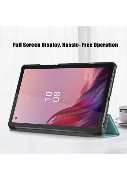 Lenovo Tab M9 TB-310FU Için Deri Tablet Kılıfı - Yeşil (Yurt Dışından) fırsatları