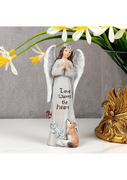 Reçine Melek Figürin El Oyma Masa Süsleri Geçit Ev Dekor Tilki (Yurt Dışından) modelleri