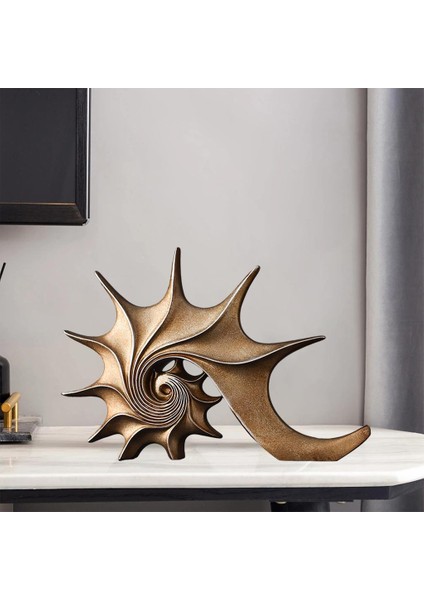 Modern Kabuk Konusu Heykelleri Heykel Ev Dolabı Oturma Odası Dekoru Gül Altın (Yurt Dışından) indirimleri