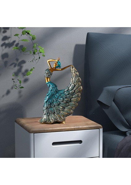 Peacock Dancer Figürinleri Kadın Dans Heykel Süsleri Bronz (Yurt Dışından) indirimleri