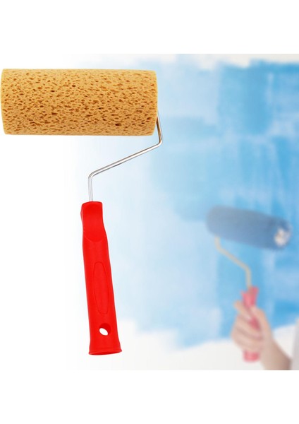 Taşınabilir Sünger Boya Silindir Sanat Duvar Dekoru Kapı Değiştirme Kırmızı (Yurt Dışından) modelleri