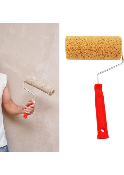 Taşınabilir Sünger Boya Silindir Sanat Duvar Dekoru Kapı Değiştirme Kırmızı (Yurt Dışından) fırsatları