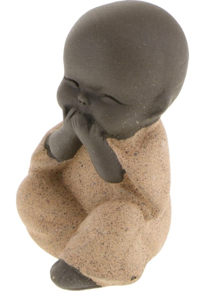 Koleksiyon Mini Keşiş Heykelcik Çay Ofisi Dekorasyon Kırmızı (Yurt Dışından)