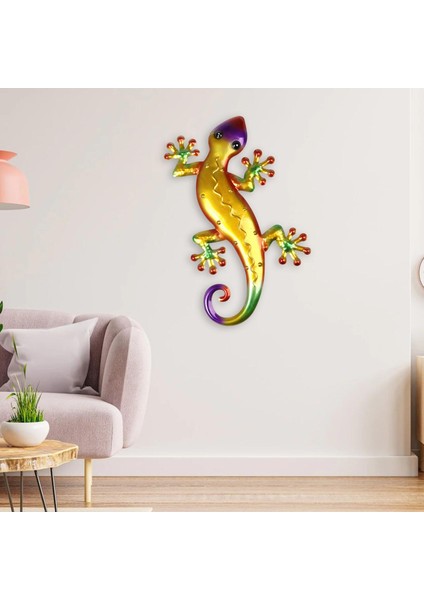 Metal Kertenkele Duvar Dekor Bahçe Süsleri Plak Kertenkelesi Yatak Odası Demir Veranda 2## (Yurt Dışından) modelleri