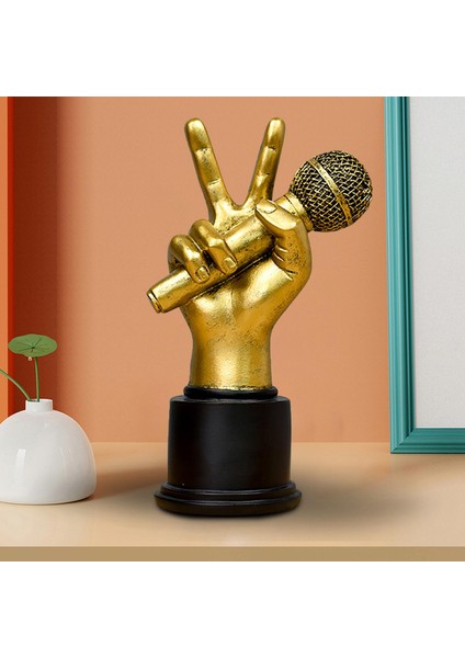 Masa Rafı Dekorasyonu Mikrofonuyaratıcı El Heykeli Gest Sculpture Ekran 15X9.5X25CM (Yurt Dışından) modelleri