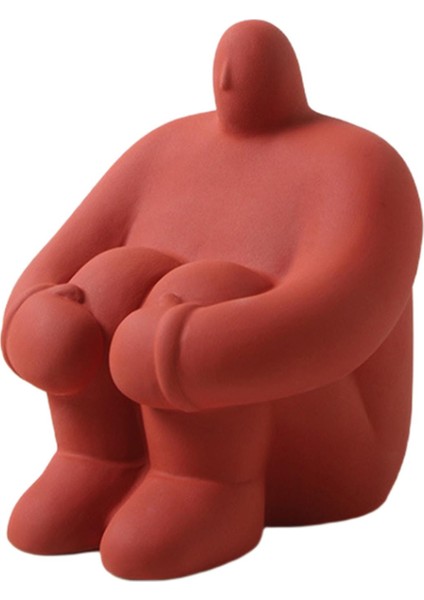 Sanat Figürü Heykeli Soyut Karakter Figürin Masa Üstü Ofis Dekoru Kırmızı (Yurt Dışından) fiyatları