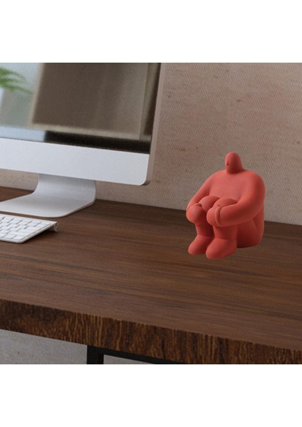 Sanat Figürü Heykeli Soyut Karakter Figürin Masa Üstü Ofis Dekoru Kırmızı (Yurt Dışından) fırsatları