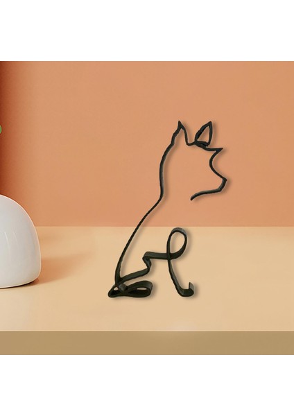 2 Adet Köpek Heykelleri Oturma Odasıfigürinler Kitaplık Masaüstü Dekorasyon C (Yurt Dışından) modelleri