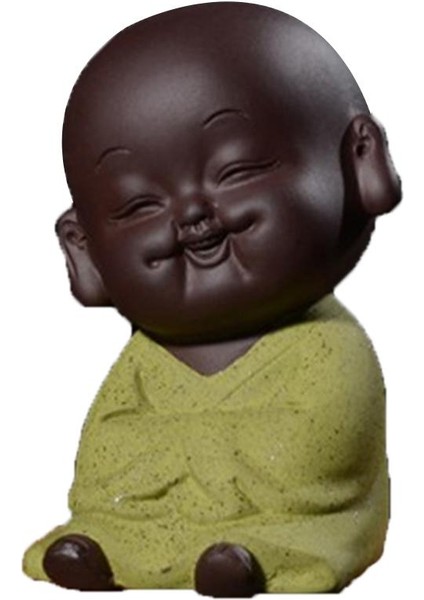 Güzel Mini Monk Buda Heykel Çay Pet, Zen Bahçe Çay Tepsisi Dekorasyon El Sanatları - (Yurt Dışından)