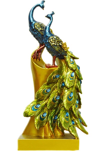 Peacock Figurine Heykel Süs Ofis Kabini Sanat Deni D (Yurt Dışından)