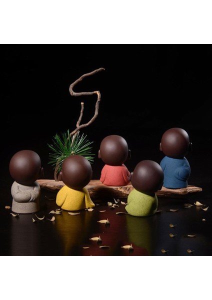 Güzel Mini Monk Buda Heykel Çay Pet, Zen Bahçe Çay Tepsisi Dekorasyon El Sanatları - (Yurt Dışından) modelleri