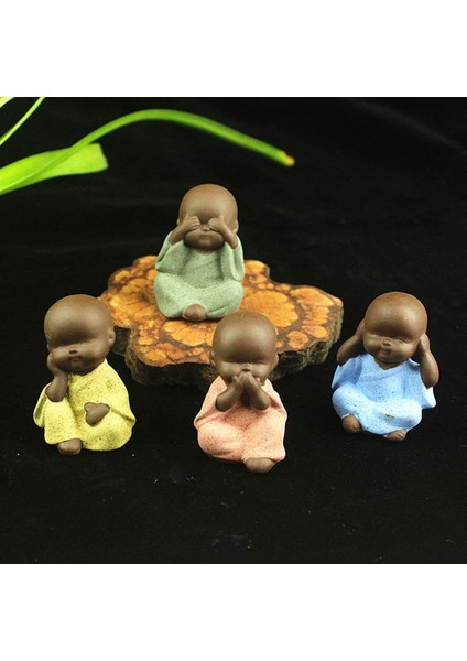 Çin Kung Fu Çay Pet Küçük Buda Monk Heykeli Ev Çayı (Yurt Dışından)