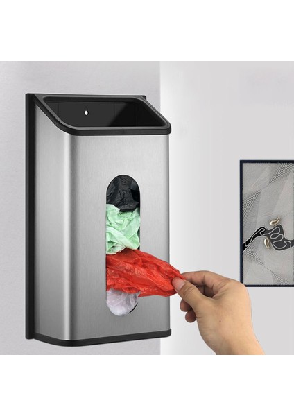 Plastik Torba Tutucu Mutfak Çöp Alışveriş Duvarı Monte Dispenser Çöp (Yurt Dışından) fiyatları