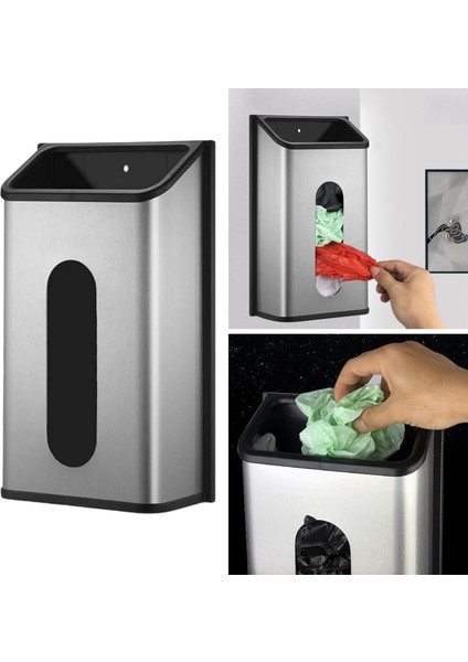 Plastik Torba Tutucu Mutfak Çöp Alışveriş Duvarı Monte Dispenser Çöp (Yurt Dışından) indirimleri