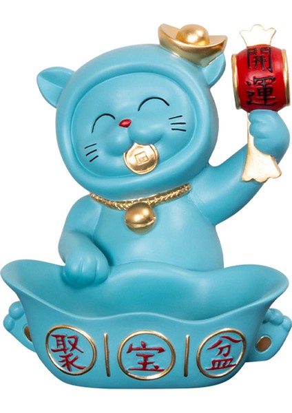 Moon Üçgen Güzel Şanslı Kedi Figürine Merkezi Ofis Sisanat Dekor (Yurt Dışından) fiyatları