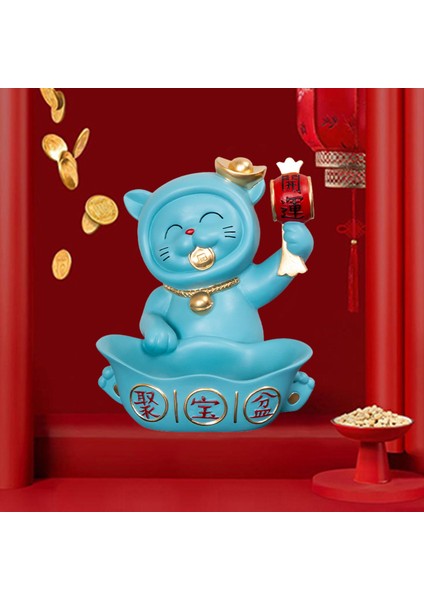 Moon Üçgen Güzel Şanslı Kedi Figürine Merkezi Ofis Sisanat Dekor (Yurt Dışından) modelleri