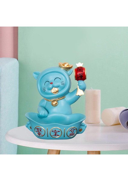 Moon Üçgen Güzel Şanslı Kedi Figürine Merkezi Ofis Sisanat Dekor (Yurt Dışından) indirimleri