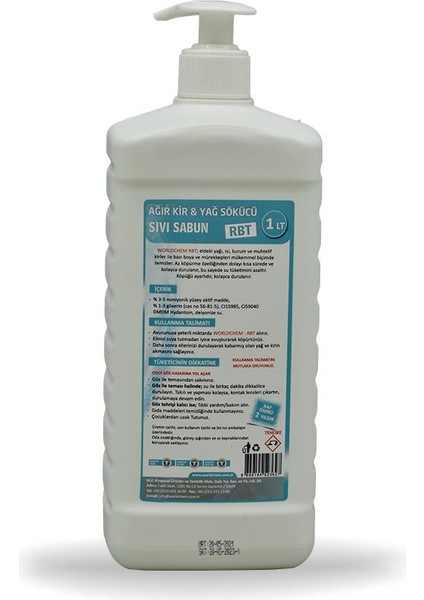 Rbt Ağır Kir ve Yağ Sökücü Sıvı Sabun 1l