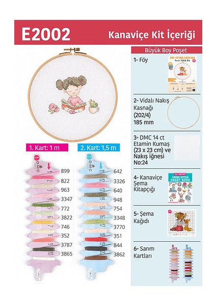 Kanaviçe Ahşap Kasnaklı Kit 18,5 cm