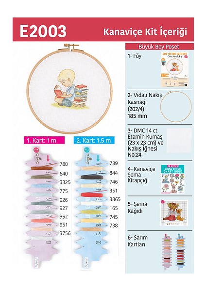 Kanaviçe Ahşap Kasnaklı Kit 18,5 cm