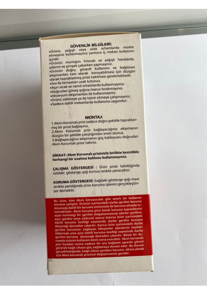 Vesplus Akım Korumalı Piriz 250 Joule (Eko Safe)