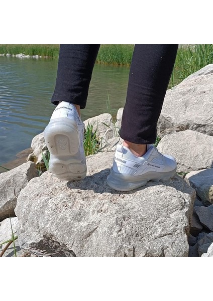 Plarıum 040 Beyaz Memoryfoam Air Tabanlı Spor Ayakkabı