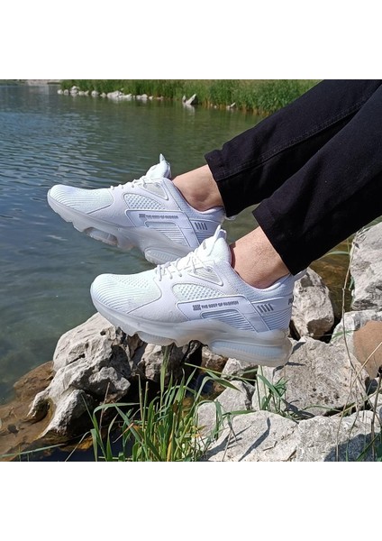 Plarıum 040 Beyaz Memoryfoam Air Tabanlı Spor Ayakkabı
